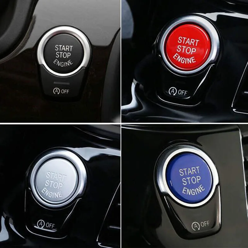 New Car Start Stop Engine Button Switch Cover For BMW 5 6 7 series F01 F02 F10 F11 F12 2009-2013 OEM 61319153832 Styling 4-Color