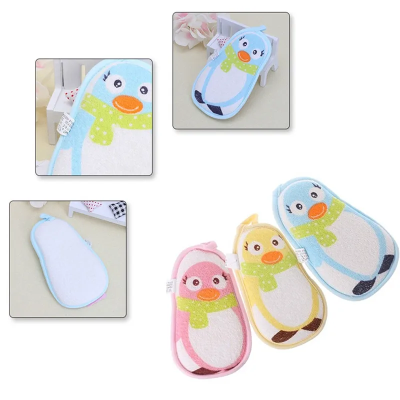 1 Piece Cartoon Animals Towel Fabric Baby Accessories Bath Brushes Soft Newborn Soft Cartoon Bear Children Infant Spong Enfant