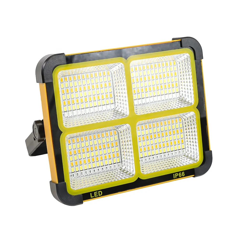 Portable Solar Emergency LED Floodlight Outdoor Work Light USB Rechargeable Camping Lamp