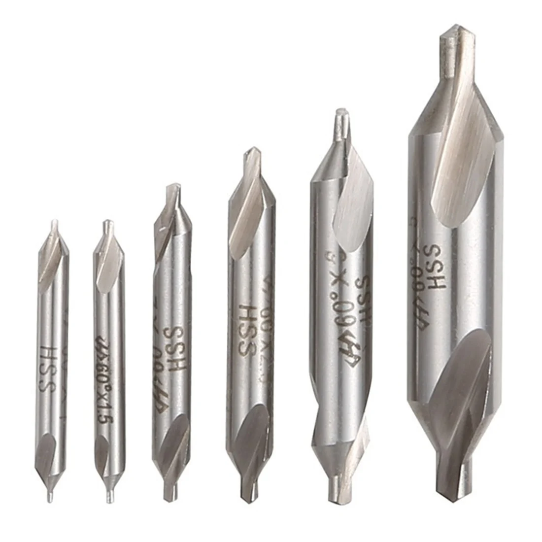 Tốc Độ Cao HSS Thép Không Gỉ Kết Hợp Trung Tâm Mũi Khoan Bits 60 Độ Mũi Khoan Mũi Khoan 1Mm 2Mm 3Mm 5Mm cho Dụng Cụ Điện