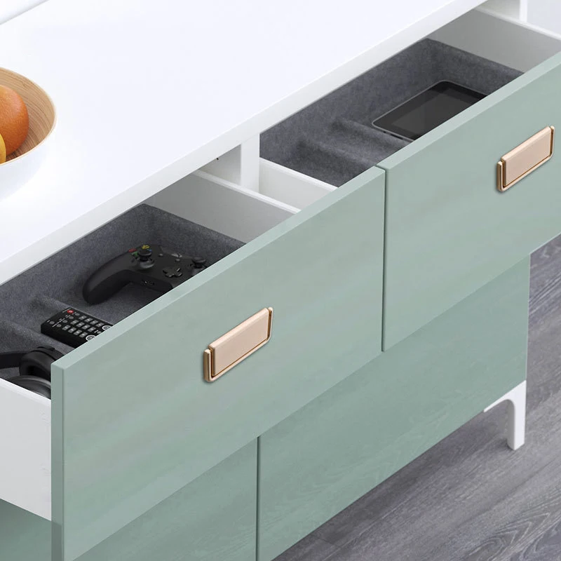 Zinc Alloy Modern Simple Cabinet Hardware Handle Pearl Black And Gold Decorative Furniture Handles Big Home Cabinet Door Knobs