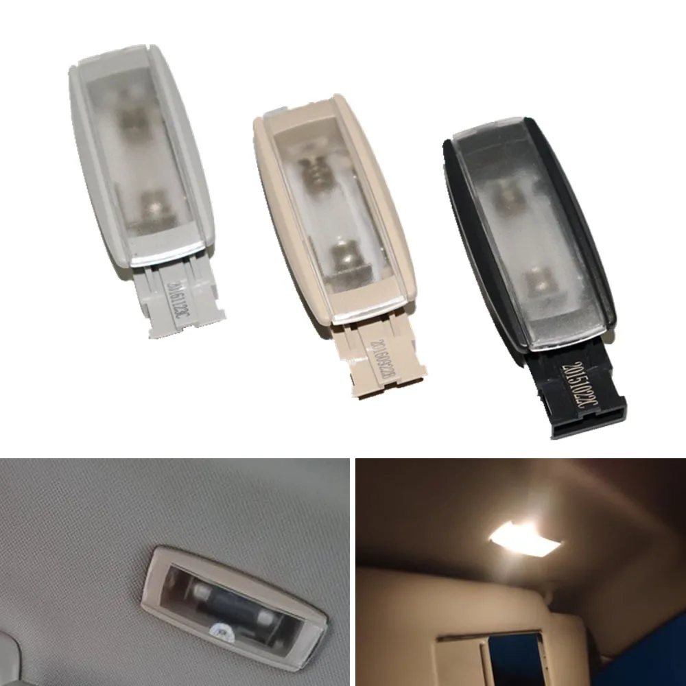 Car Interior Reading Light Dome Lamp Sun Visor Make Up Light Gray/Black/Beige for Golf 6 CC Replacement Parts