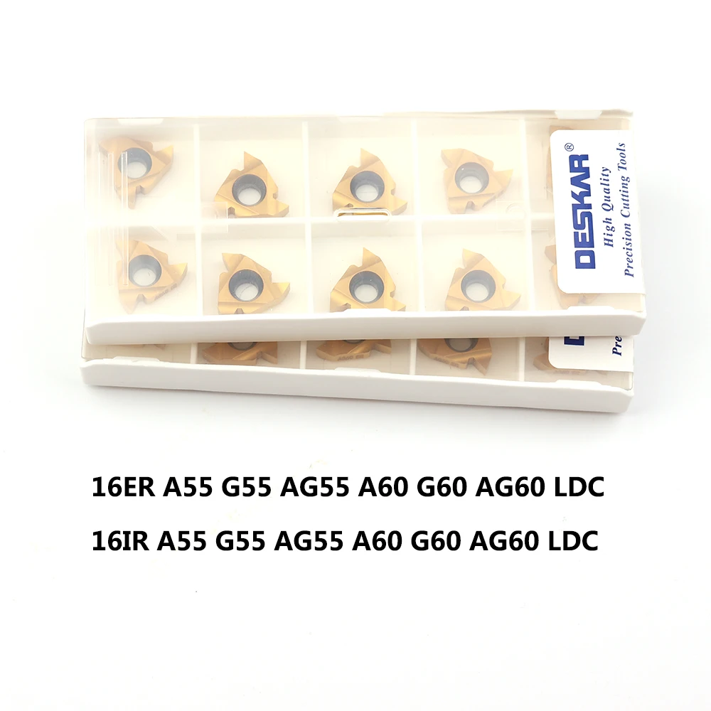 DESKAR100 أصلي 16IR 16ER AG60 AG55 LDA LDC كربيد إدراج موضوع تحول إدراج قطع طلاء أداة تحول CNC ،