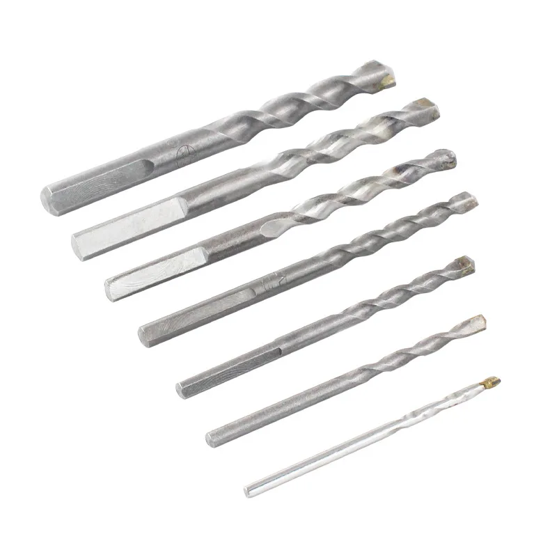 Manico triangolare 3/4/5/6/8/10/12mm punta da trapano percussiva per muratura utensili per la testa del martello trapano Hss in metallo per il taglio di trapani elettrici