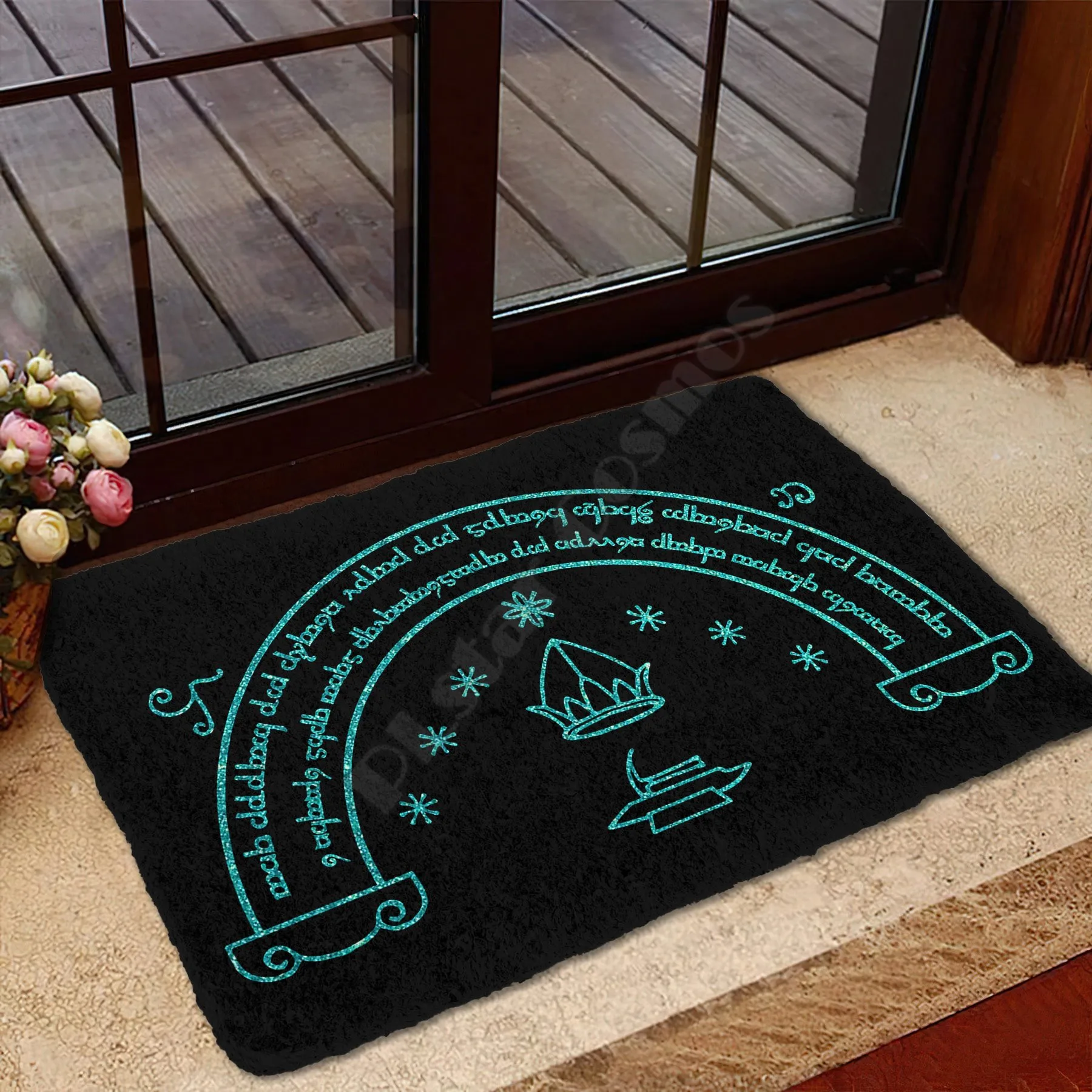 3D LOTR Doors Of Durin Custom Doormat Non Slip Door Floor Mats Decor Porch Doormat