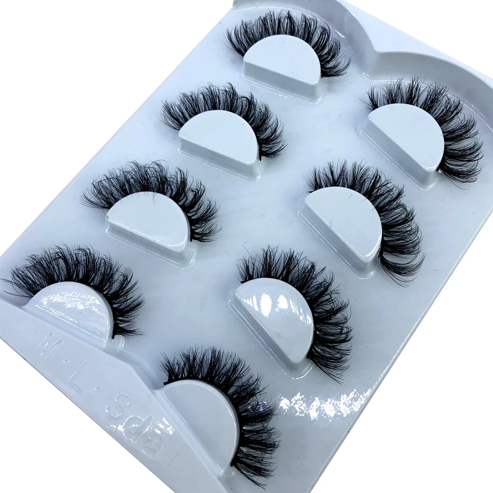 HBZGTLAD 4 Paar Natürliche Falsche Wimpern Lange 3D Nerzwimpern Wimpernverlängerung Nerzwimpern für Schönheit – Detail 3
