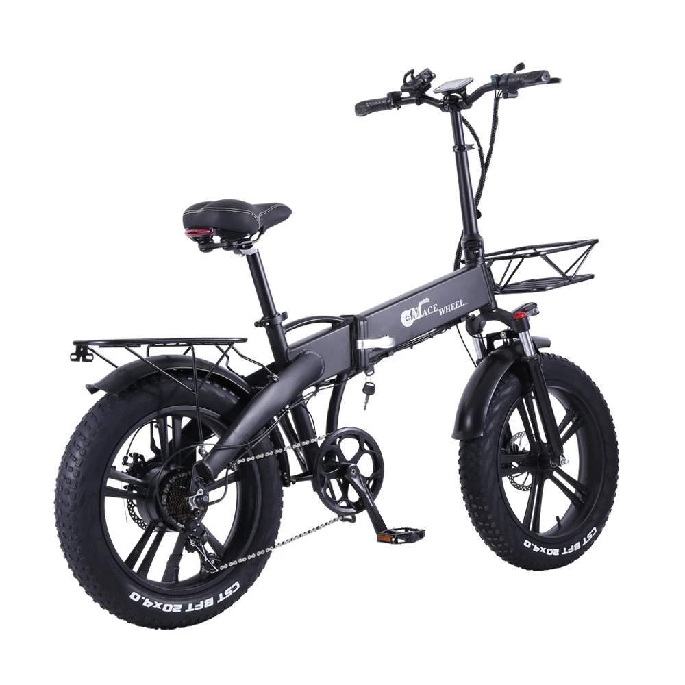 GT20-PRO 20 Inch Folding Electric Bicycle, Hidden Battery, 48V 750W Powerful Motor, High Speed Fat Bike Snow Bike