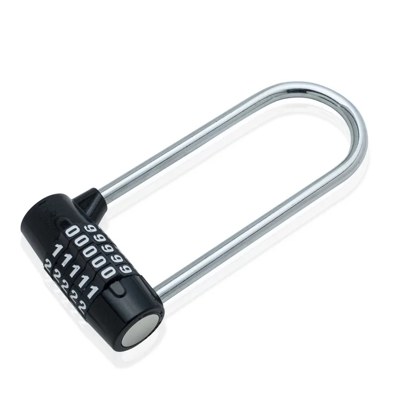 5 Password Combination Password Lock Antitheft Alloy Steel U Shape Lock Padlock Glass Door Locks Bicycle Motorcycle Chian Lock