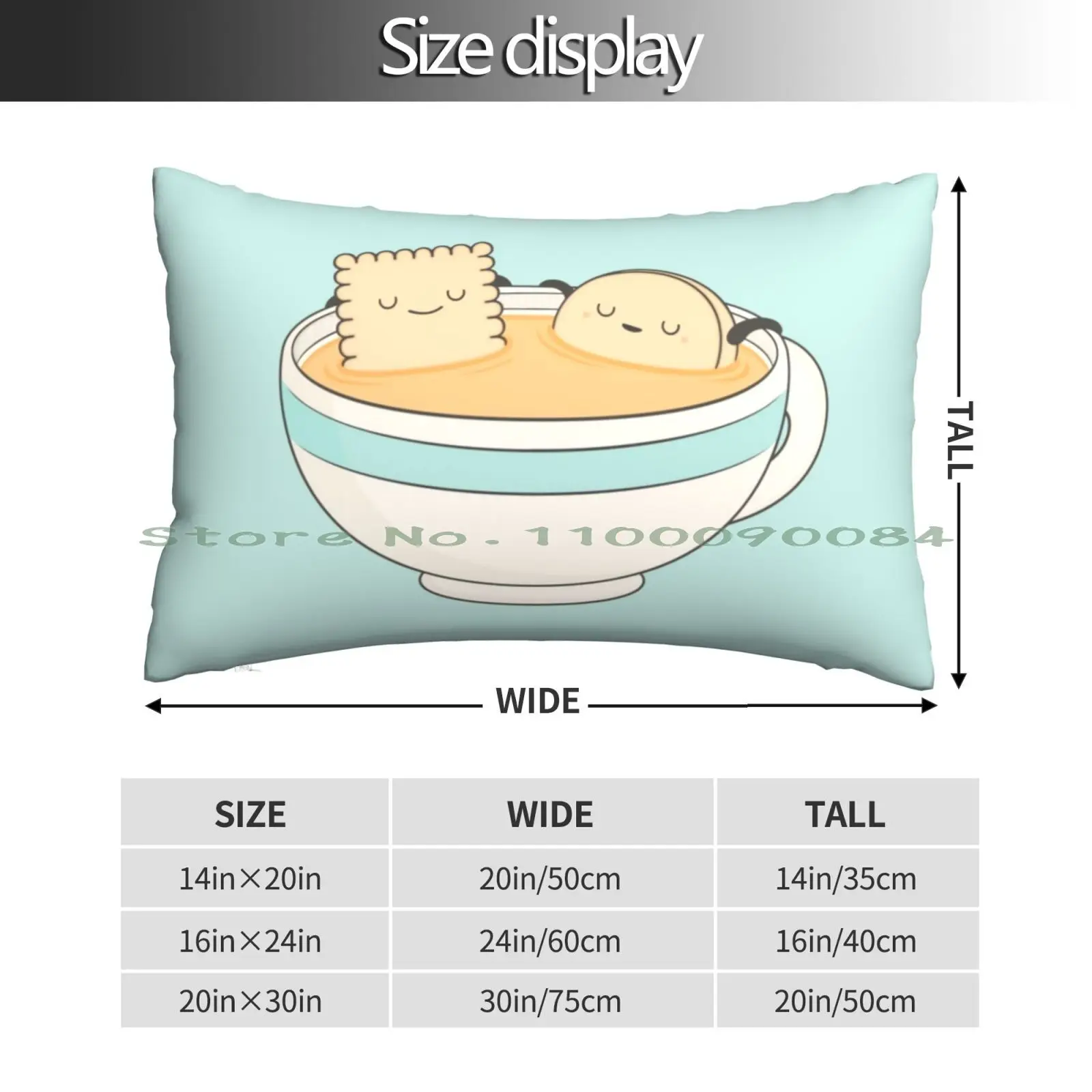 Loosen Up A Little! Pillow Case 20x30 50*75 Sofa Bedroom Cookies Soaking Tea Cup Water Hot Relaxing Comfort Bath Cartoon Sweet