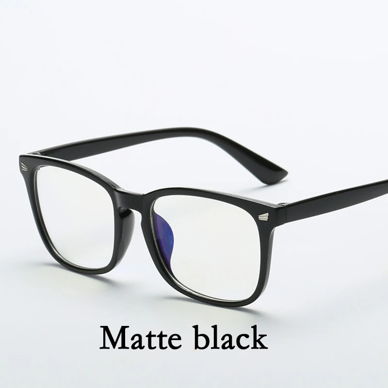Modische Unisex-Quadratbrille, schlichte Brille, Vollrahmenbrille für Männer und Frauen, Strahlenschutz, optische Brille