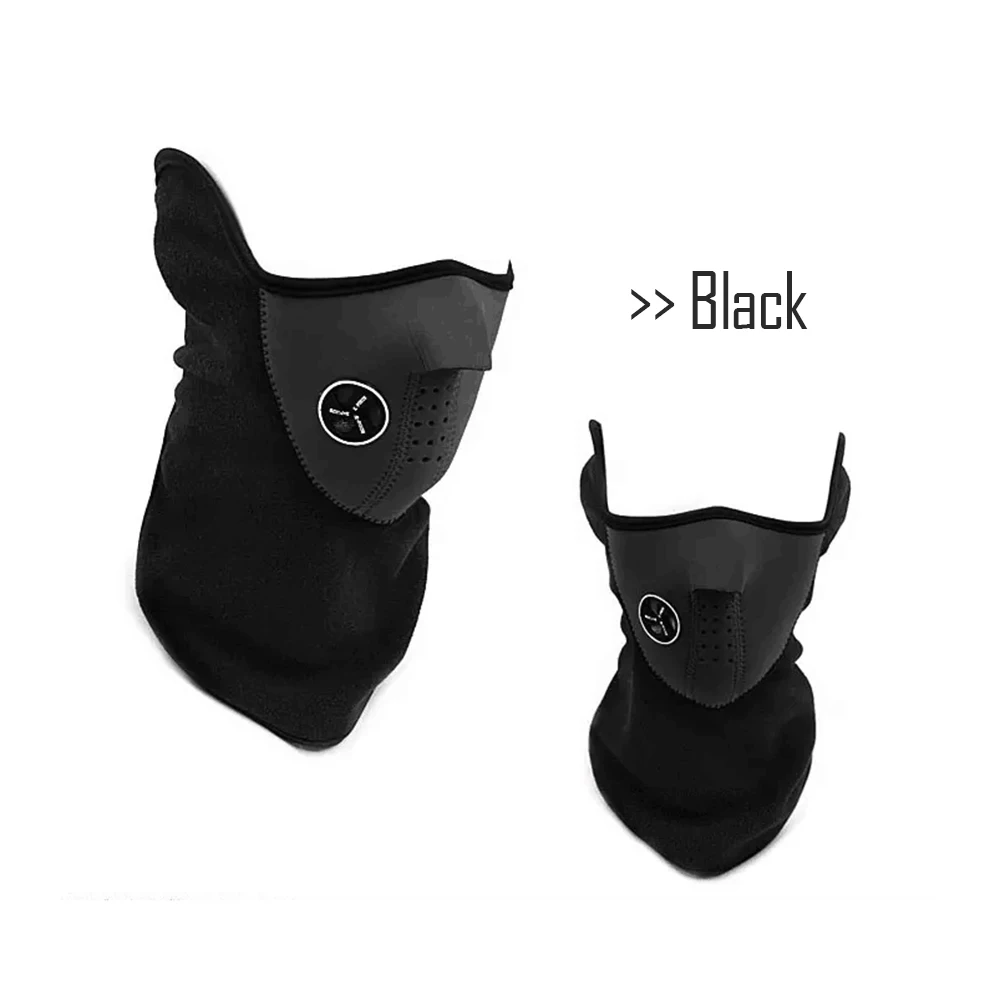 New Warm Fleece Balaclavas Ski Cycling Half Face Mask Cover Outdoor Sport Windproof Neck Guard Scarf Headwear Neoprene Masks