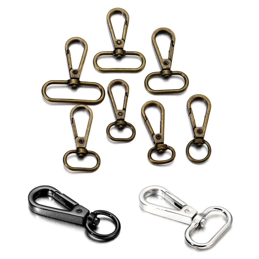 

5Pcs/pack Women Bag Hook Oval Tail Connectors Keychains Split Key Ring Swivel Metal For DIY Jewelry Making Findings Accessories