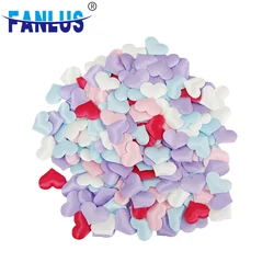 200Pcs Sponge Satin Fabric Heart-shaped Petal Wedding Confetti DIY Romantic Love  Valentine's Day Festival Decoration.