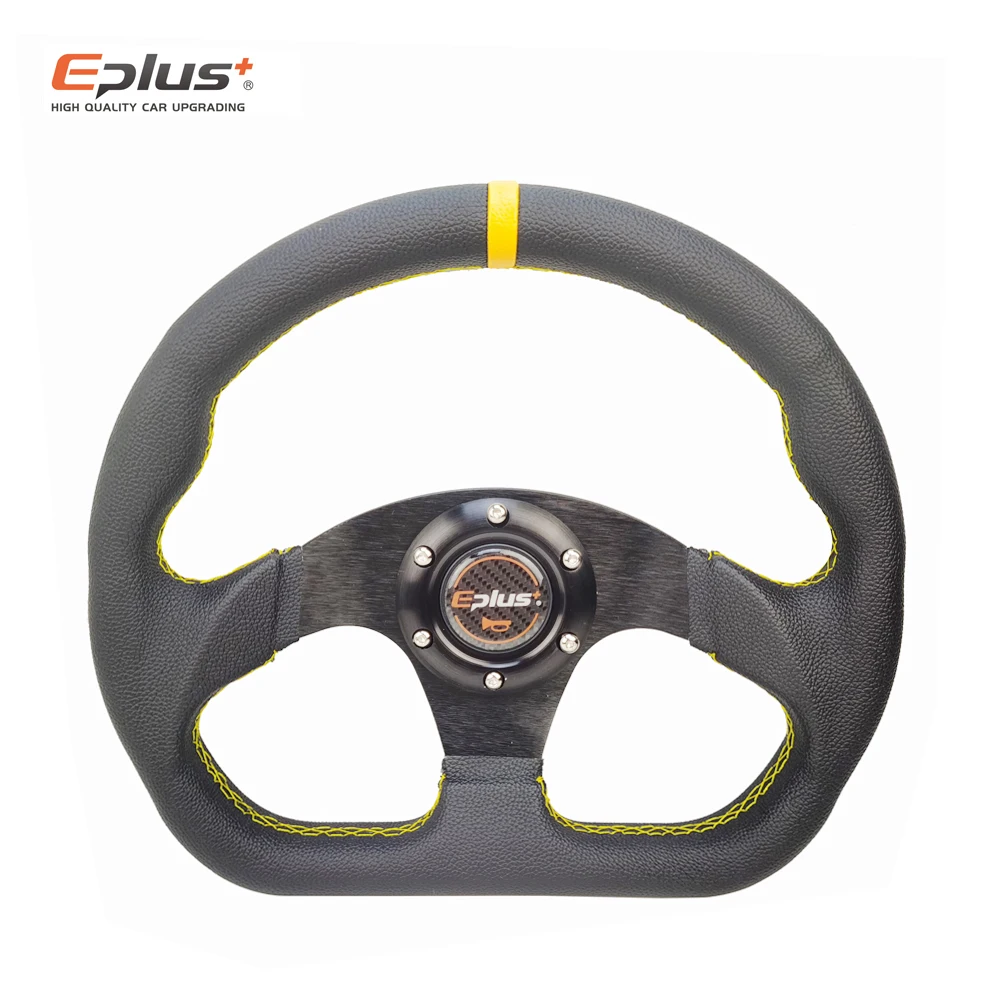 EPLUS-volante deportivo para coche de carreras, accesorio Universal de PVC, 13 pulgadas, 325mm, modificación de aluminio para estilo Omp