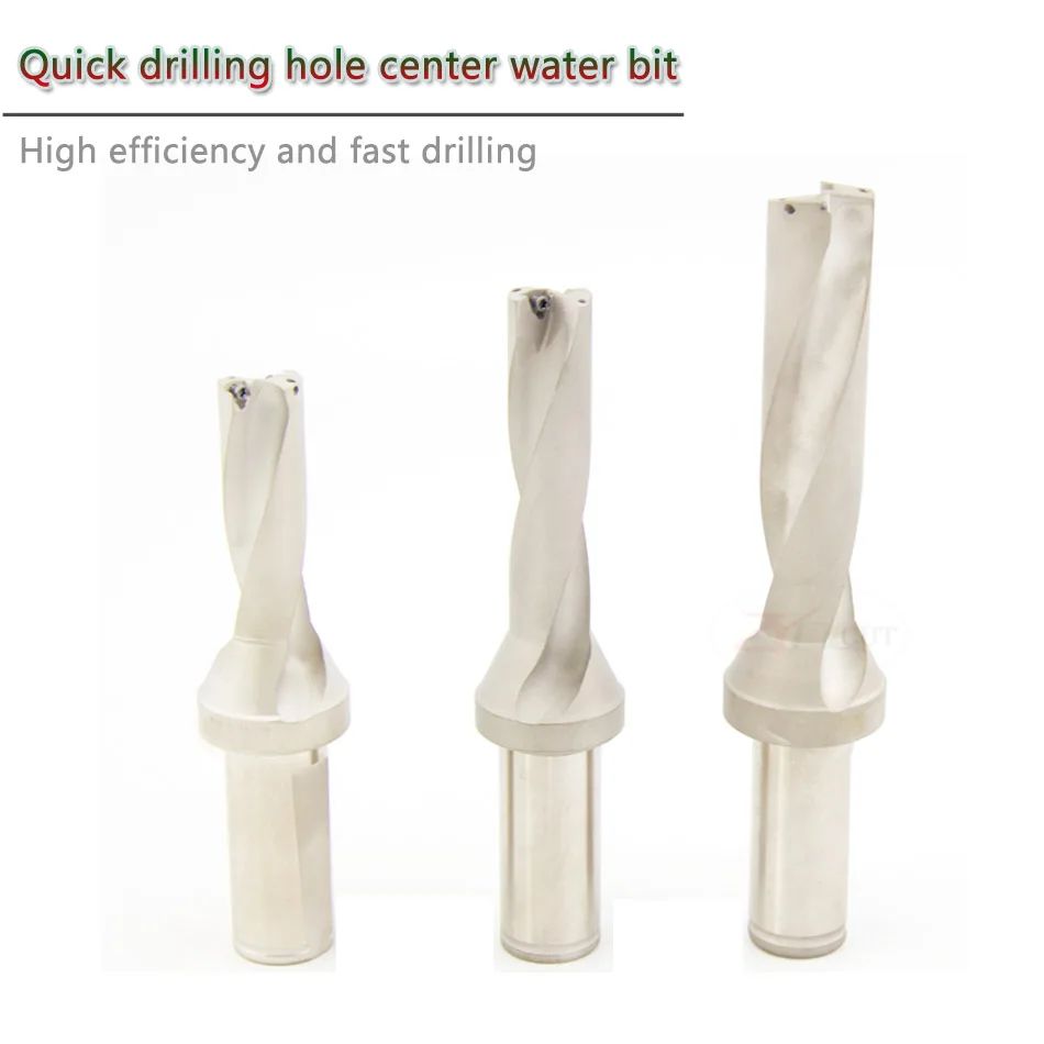 WC12.5 25 35 45 55 60mm 4 times diameter Fast Water Spray Bit high effective Indexable Inserts type U drill,  Violent drill bits