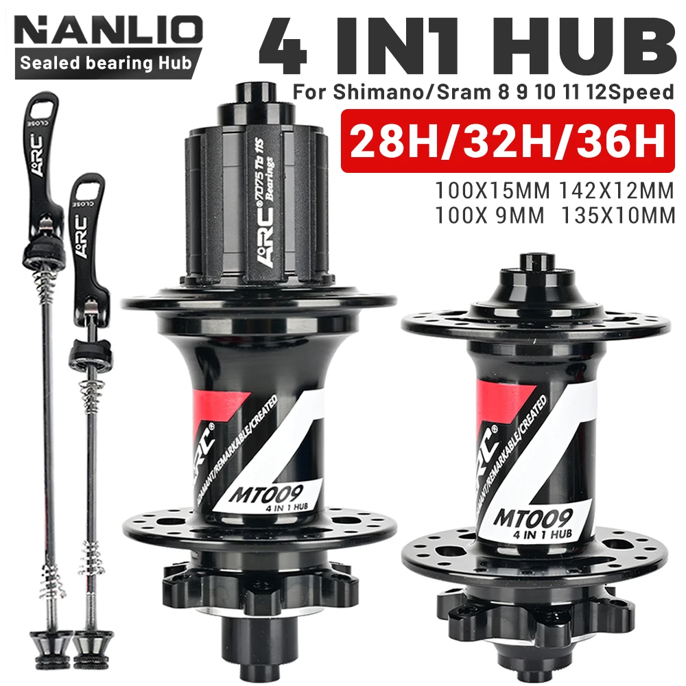 Bicycle hub ARC 009 6 pawls 114T Noise Hub Mountain bike Hub NBK Sealed Bearing 28 32 36Hole HG XD MS 8 9 10 11 12 speed QR TA