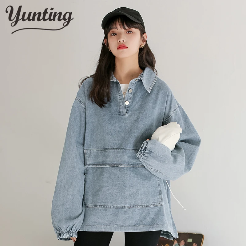 

Streetwear Style Women's Denim Jacket Coat BF Jeans Outwear Female Spring Autumn Casual Loose Cowboy