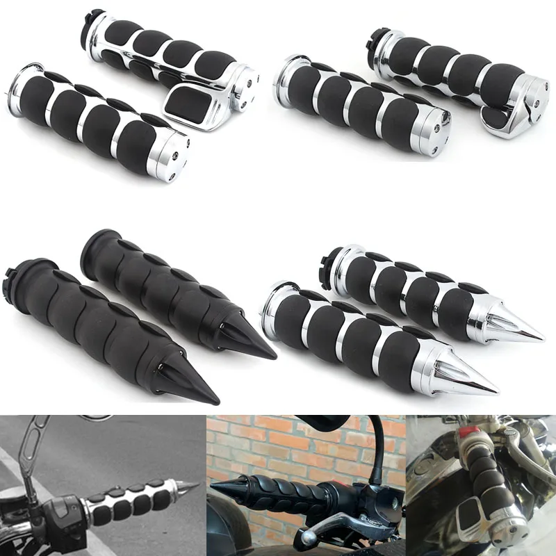 

1" 25mm Motorcycle Handle Bar Hand Grips For Harley Sportster Dyna Softail VRod Chopper For Kawasaki Vulcan VN 500 750 800 900