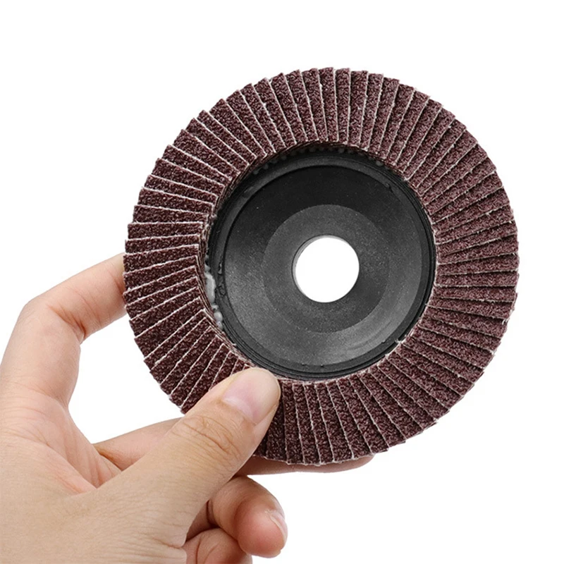 Abrasive 100Mm Lubang Dia 16Mm Roda Poles Gerinda Perubahan Cepat Pengamplasan Flap Disc untuk Grit Angle Grinder 60 80 120 Grit