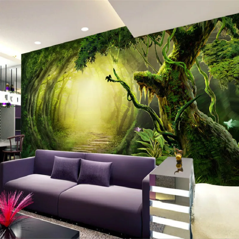 Mural 3D wallpaper for wall natural living room mural wallpaper tv sofa background Magic children's cartoon series for kids room