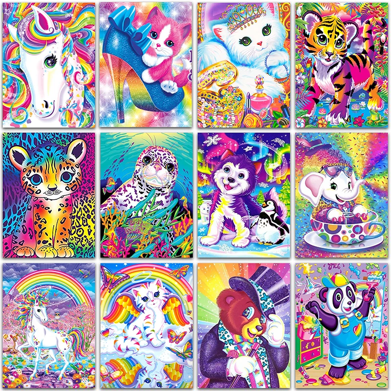 5D DIY Diamond Painting Kit Paint Cartoon animal Cat dog unicorn home decor art Full Square&Round embroidery mosaic Cross stitch