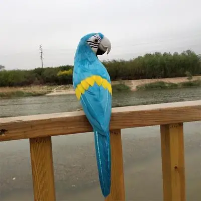 

light blue feathers parrot turn head bird about 35cm hard model Photography prop,home garden decoration toy gift s1575