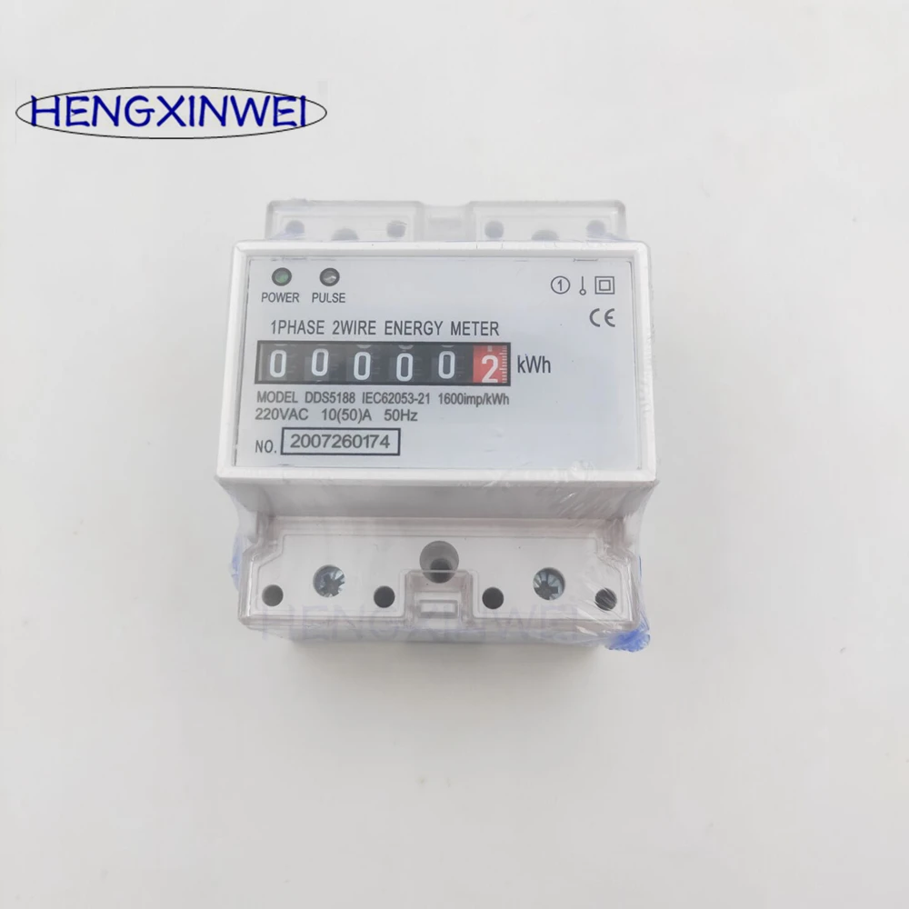 DDS5188 XTM75Sa Din Rail Single Phase KWH Energy Meter Analog 50/60HZ 220V/230V Watt