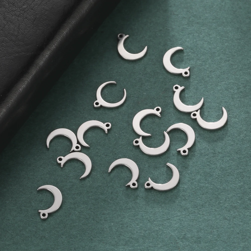 5 Stück/Set Edelstahl-Anhänger für Schmuckherstellung, Mond, Stern, Lebensbaum, Blitz, DIY-Anhänger für Ohrringe, Halsketten, Armbänder – Detail 5