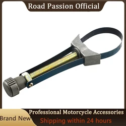 Llave para filtro de aceite de motocicleta con diámetro ajustable, llave inglesa para quitar el filtro de la moto, de 60 a 120 mm, herramienta de reparación compatible con Honda, Yamaha, Suzuki