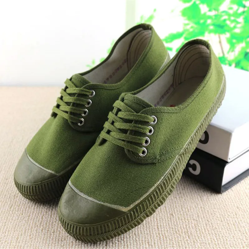 Green Flat Tactical Shoes Military Vintage Red Army Cosplay Shoes Walking Training Footwear