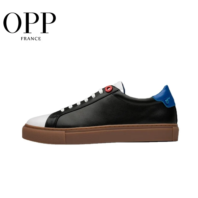 

OPP Cow Leather Flats Fashion Shoes Genuine Leather Loafers For Men Shoes Moccasins Men's ins Casual Footwear Young Flats