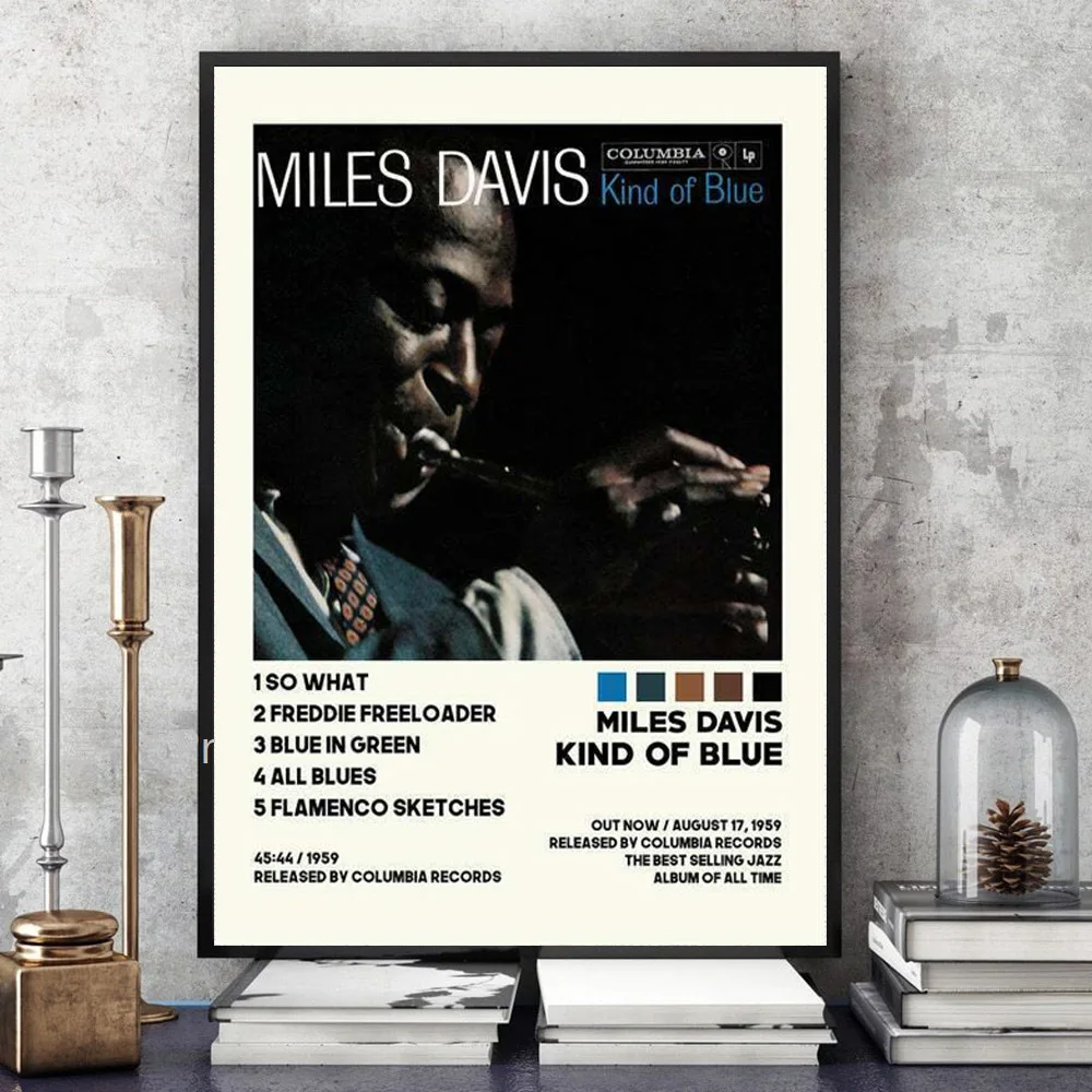 MT598 Miles Davis Poster Jazz Movie Vintage Album Star Wall Art Picture Canvas Painting Poster And Prints Living Room Home Decor