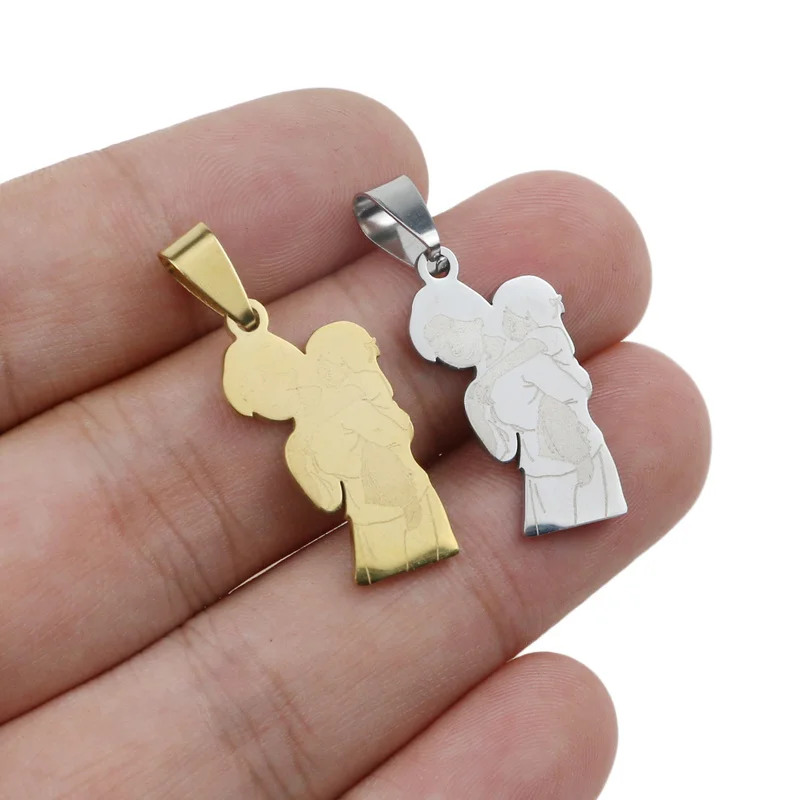 Stainless Steel Family Mom Charms Mother\'s Day Pendants for Diy Jewelry Making  Tone Charm Bracelet Necklace Accessories