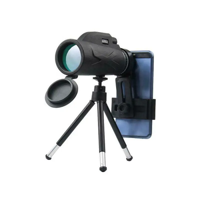 BAK4 80X100 Zoom HD Lens Prism Hiking Monocular Telescope W/Phone Clip&Tripod