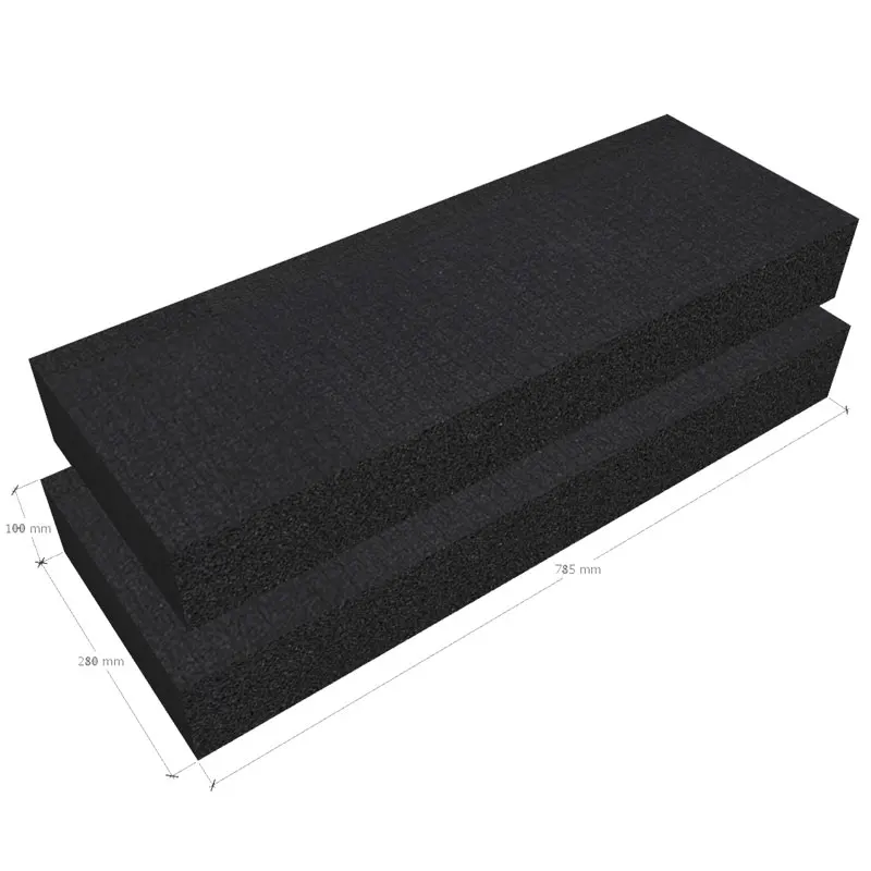 2 pieces 1300 x 330 x 30 mm pre-cut sponge, used for packaging of various electronic products