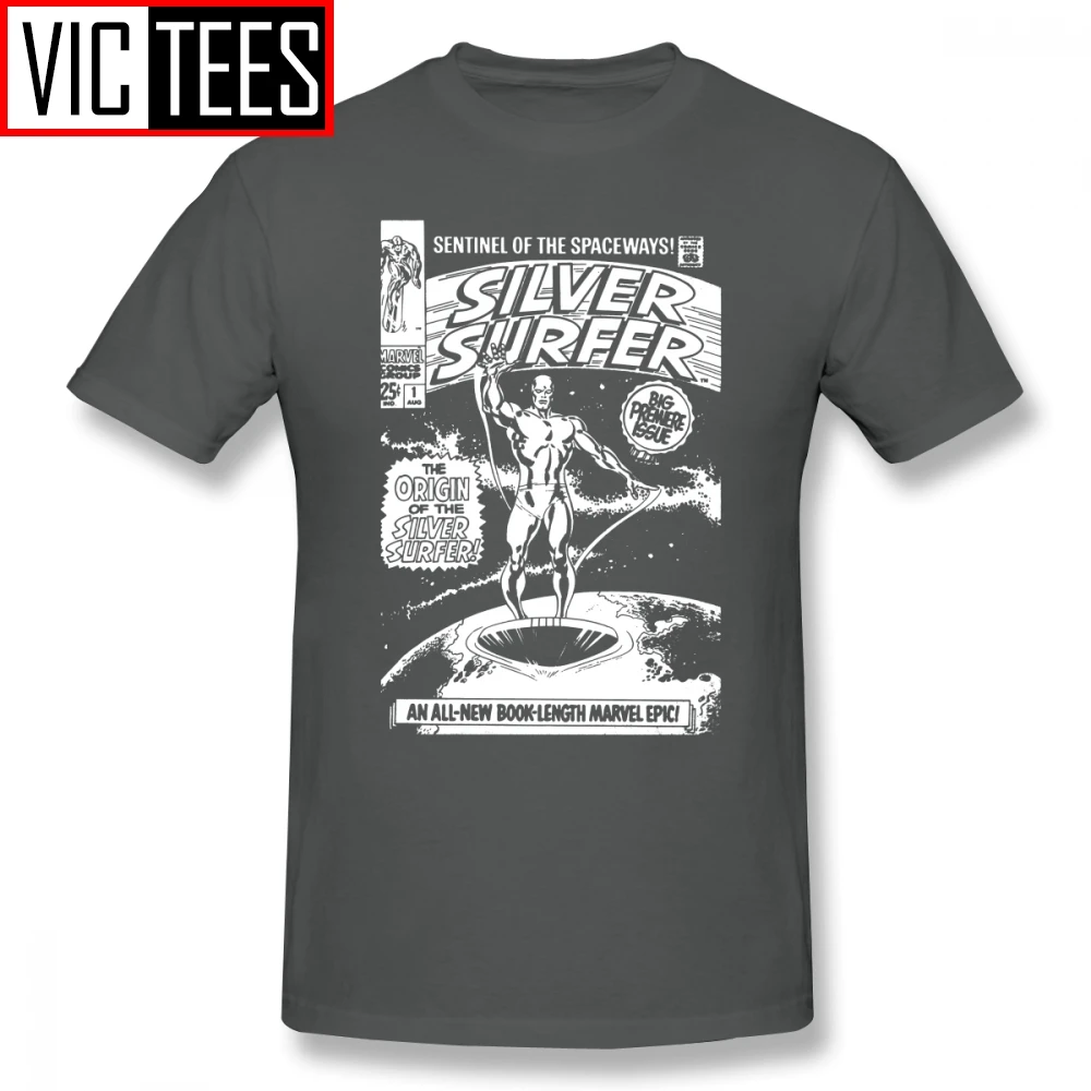 Mens Silver Surfer T Shirts SILVER SURFER JOHN BUSCEMA T-Shirt 100% Percent Cotton Tee Shirt Funny Streetwear Tshirt