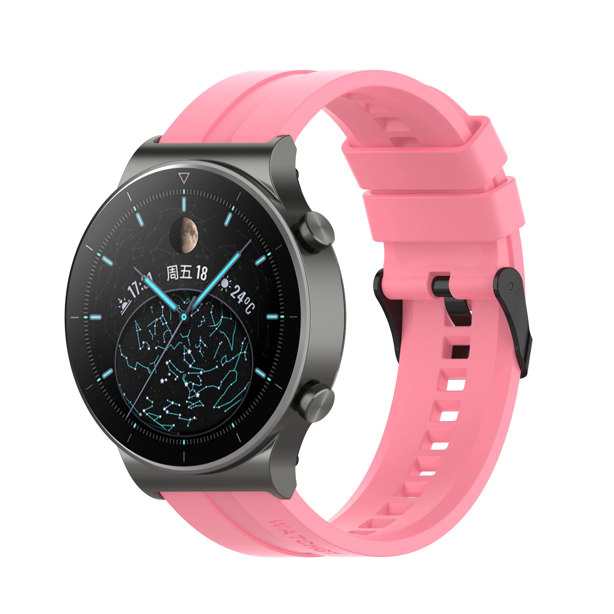 Akbnsted pulseira para huawei relógio gt 2 pro 46mm/42mm banda de silicone pulseira inteligente para amazfit stratos 2 esportes cinta acessórios