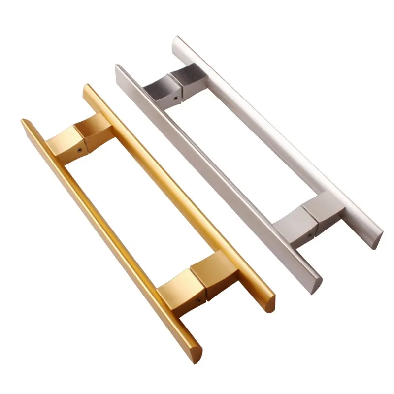 

Solid space aluminum glass door handle modern simple supermarket market bathroom office wooden door handle