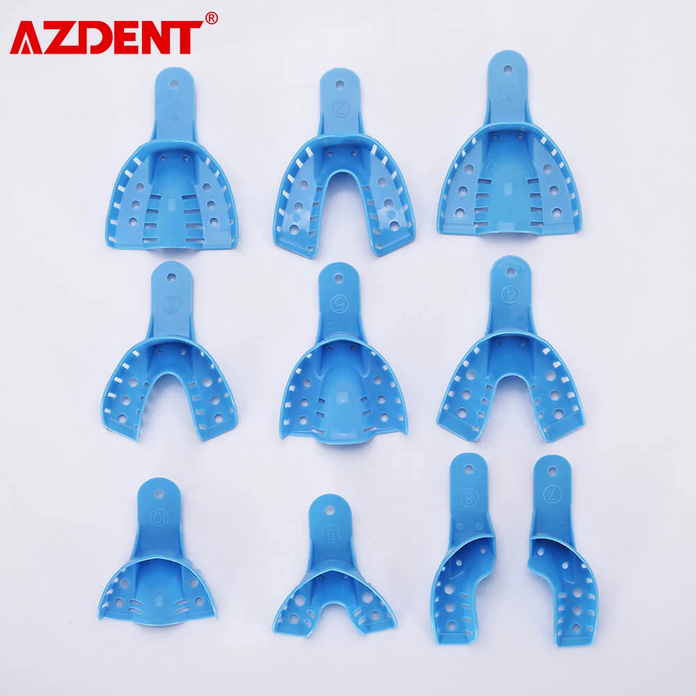 AZDENT 10pcs Dental Plastic Tray Tooth Holder Dentist Materials Oral Care Tools