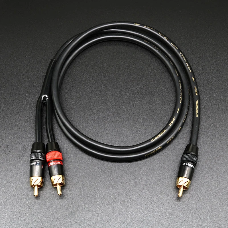 

Audio Cable Single Lotus to Double Lotus Amplifier Subwoofer Cable Lotus RCA One Point Two RCA Conversion Cable