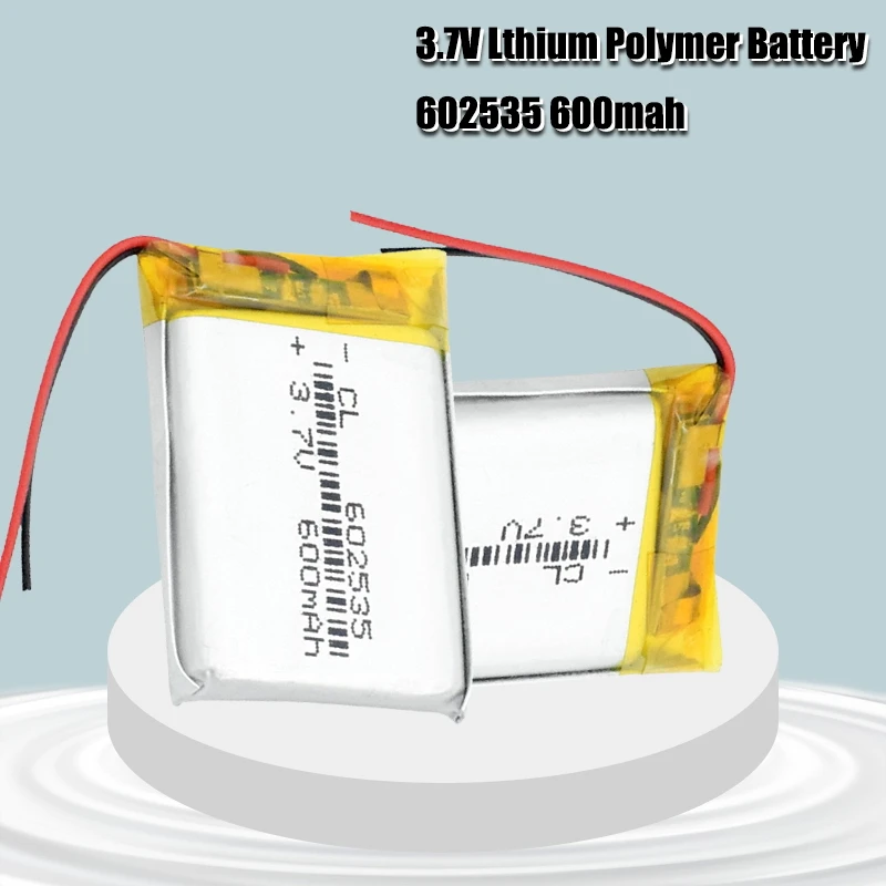 

3.7V 600mAh 602535 Lithium Polymer Li-Po li ion Rechargeable Battery Lipo cells For Car DVR Tachograph Bluetooth speaker