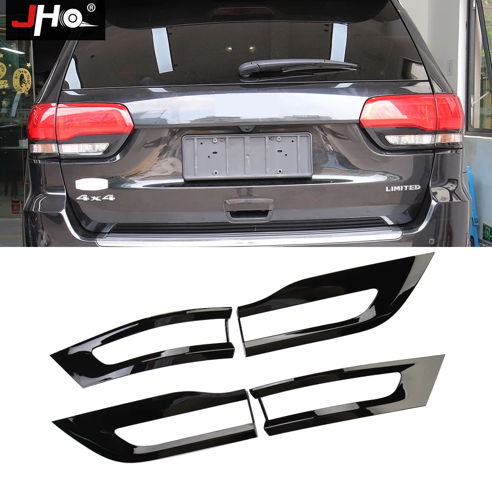 

JHO Black Tail Light Cover Tail Lamp Trim Bezel For Jeep Grand Cherokee 2014-2021 2015 2016 2017 2018 Limited Car Accessories