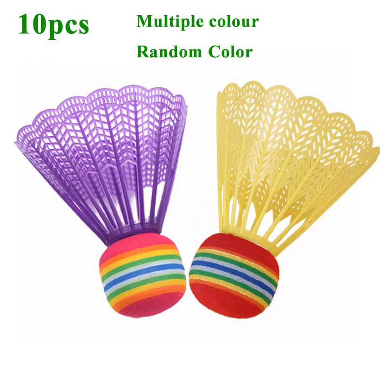 

10 Pcs of EVA Rainbow Ball Badminton Multicolor Mixed Indoor and Outdoor Plastic Badminton for Children and Adolescents Training