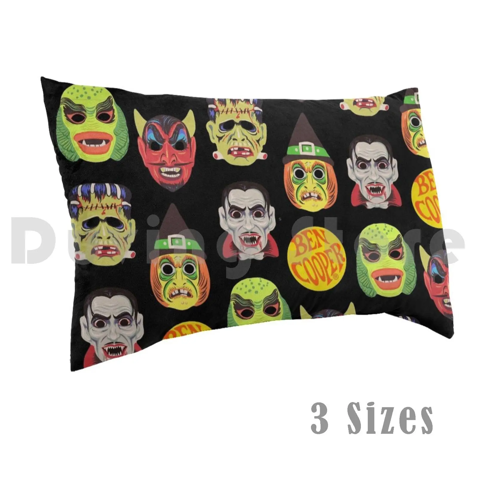 Vintage Halloween Pillow Case Printed 35x50 Ben Cooper Halloween Vintage Retro Spooky Witch Devil