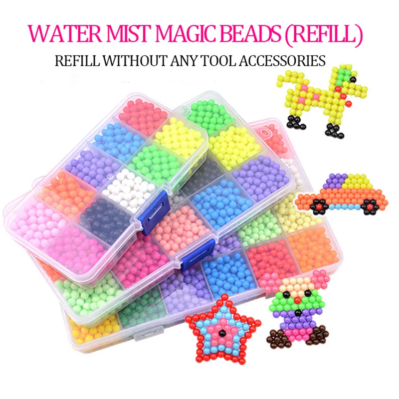 DIY Water Magic Kralen Dier Mallen Hand Maken Kralen Puzzel Kids Educatief Speelgoed Kinderen Toys Spell Replenish Beans