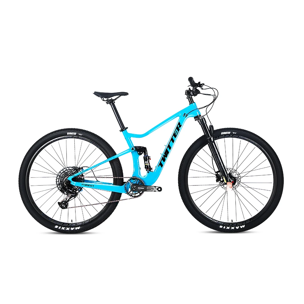 

TWITTERbicycle size FOREST NX-12speed full suspension 29inch bicycle double disc brake carbon fiber mountain biketwitter biking