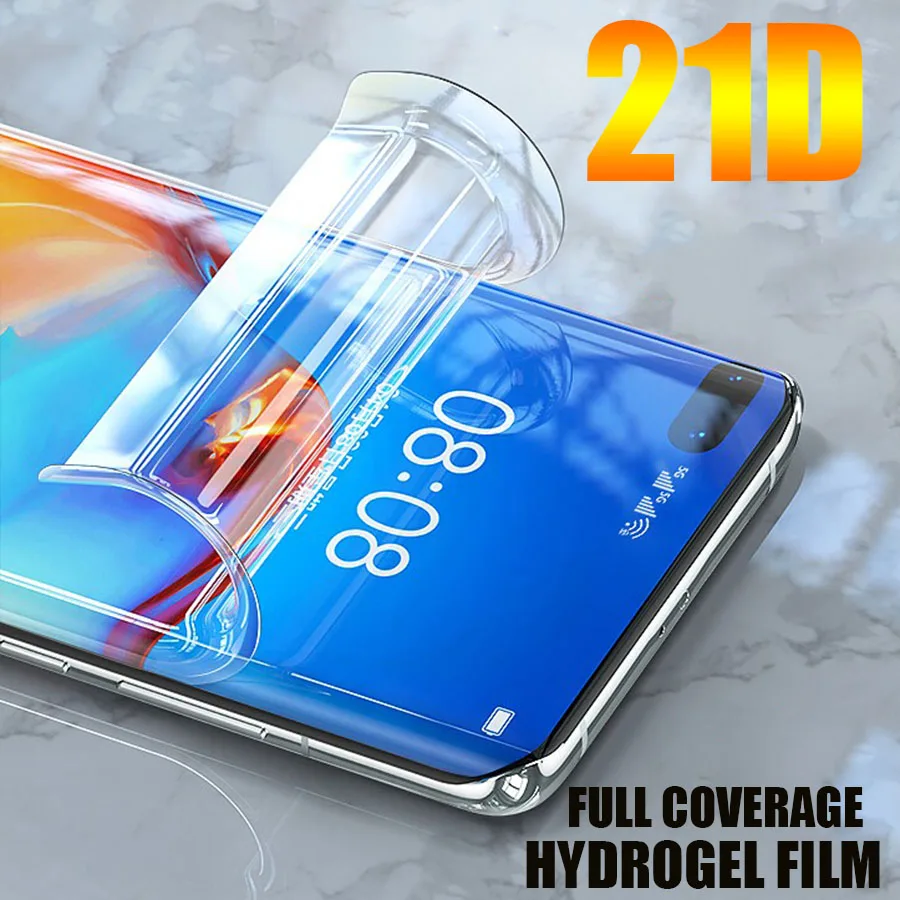 2Pcs 21D Silicone Hydrogel Film For Meizu M3 M5 M6 Note Screen Protector Full Cover For Meizu 17 16X 16 15 Plus E2 M6s 15 Lite