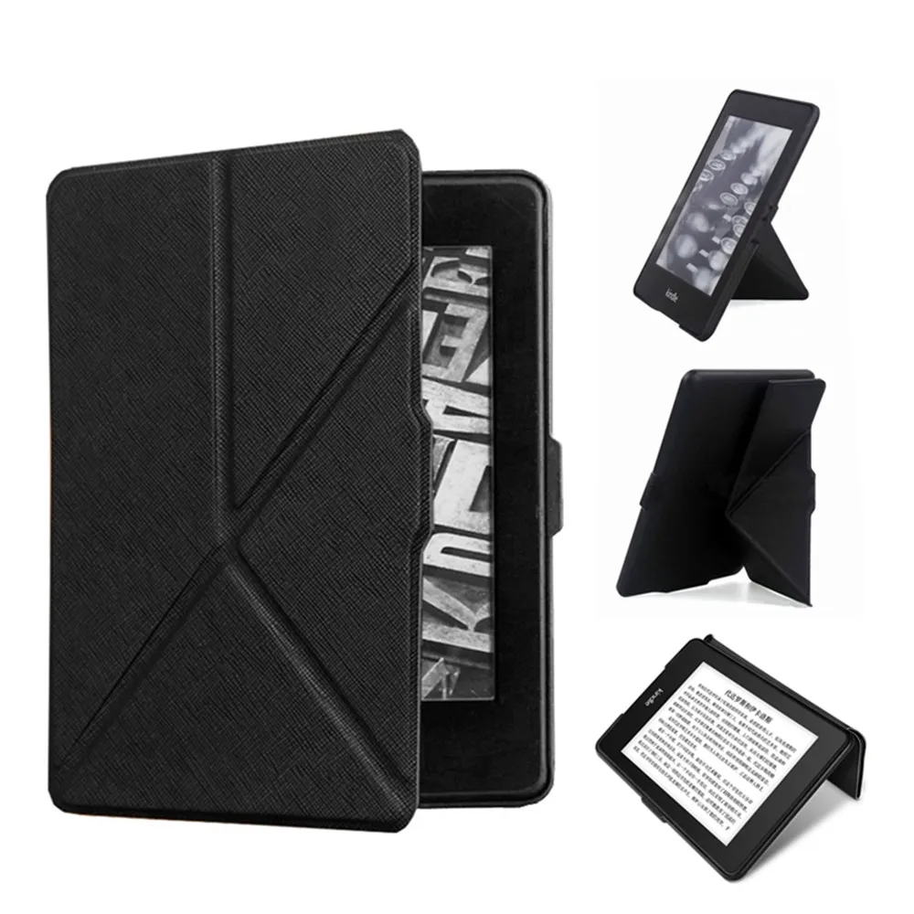 Stand Case For Kindle Paperwhite 1 2 3 PU Leather Smart Cover For Kindle Paperwhite 6' E-book Tablet Case with Folding Bracket