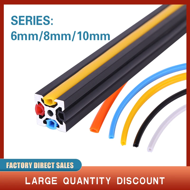 

1meter 20/30/40/50 series 6mm/8mm /10mm flat seal for 2020 aluminum profile soft Slot Cover/ Panel Holder C-Beam machine