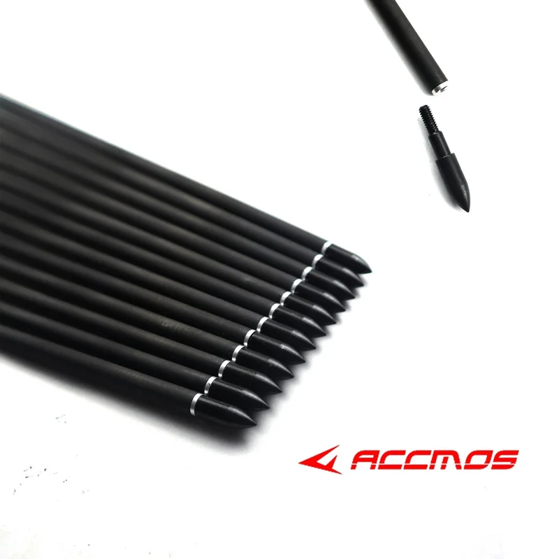 100%Pure Carbon Arrow Spine 600 700 800 Carbon Arrow For Recurve/Compound Bow Hunting/Shooting